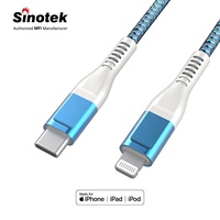 Kabel Data MFi 3a Pengisian Cepat Pvc Pd 94 8Pin untuk iPhone