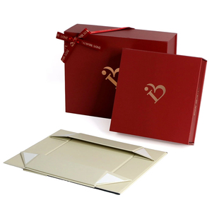 OEM Custom Elegant Paper Foldable <b>Magnetic</b> Rigid <b>Gift</b> <b>Box</b> Packaging Wholesale Luxury Red Premium <b>Gift</b> <b>Box</b> - Product Image 1