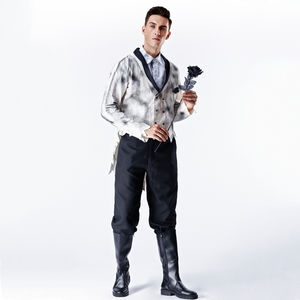 <span class=keywords><strong>Disfraz</strong></span> <span class=keywords><strong>de</strong></span> <span class=keywords><strong>pareja</strong></span> <span class=keywords><strong>de</strong></span> cosplay <span class=keywords><strong>de</strong></span> película <span class=keywords><strong>de</strong></span> Halloween, disfraces <span class=keywords><strong>de</strong></span> novio fantasma vampiro con broche, traje <span class=keywords><strong>de</strong></span> <span class=keywords><strong>diablo</strong></span> elegante para hombres - Product Image 4