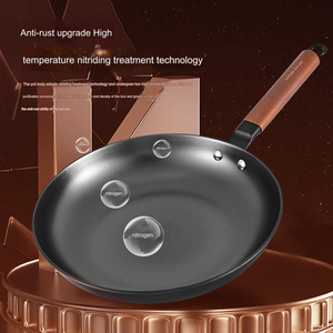 Padella in ghisa padella per uova manico in legno padella per fornelli a Gas e cucina a induzione 26/28/30/<span class=keywords><strong>32cm</strong></span> - Product Image 5