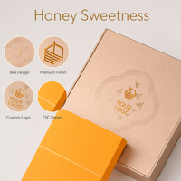   Umweltfreundliches Honig-Geschenkset mit Eigenem Logo, Premium Bienen-Themen-Verpackung für Honigglas-Marken, OEM ODM Design