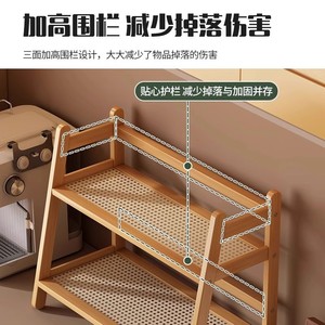 ชั้นวางแก้วน้ำไม้ไผ่หลายชั้น สำหรับจัดเก็บบนโต๊ะในครัว ห้องนอน หอพัก - Product Image 3