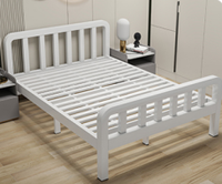 Lit en métal au design moderne et épuré, pliable, avec barrière de sécurité et fonction de charge, produit transfrontalier très demandé