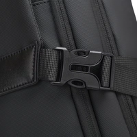 Sac à dos minimaliste noir, gris et bleu pour professionnels urbains – Oxford durable, imperméable, antivol, avec fermeture éclair en polyester