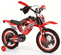 Vélo pour enfants de style moto, 12-20 pouces, en stock direct usine, avec roues d'apprentissage et porte-bouteille pour garçons