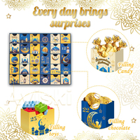 Décorations personnalisées du Ramadan, boîte cadeau vide pour le calendrier de l'Aïd à faire soi-même, boîte cadeau en papier pour le calendrier de l'Aïd avec 30 tiroirs de compte à rebours
