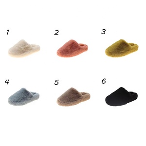 Nuove <span class=keywords><strong>Ciabatte</strong></span> <span class=keywords><strong>Bianche</strong></span> Color Crema Antiscivolo in Morbido Pile per Ragazze, Scarpe da Casa con Punta Chiusa, Pantofole da <span class=keywords><strong>Donna</strong></span> in Pelliccia per Interni - Product Image 6