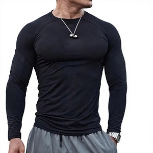 Camiseta Deportiva Personalizada para Hombre, de Manga Corta, Cuello en V, Ajustada, Tejida, 100% Algodón, Transpirable, de Secado Rápido, Estilo Hip Hop, Diseño Atlético - Product Image 2