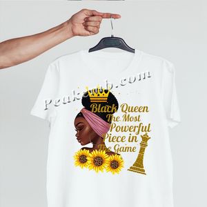 사용자 정의 T 셔츠 패션 블랙 아프리카 소녀 로고 그래픽 일반 티셔츠 대형 Tshirt 여자 - Product Image 6