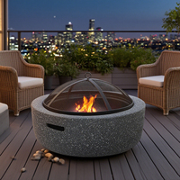 Vente en gros d'un foyer moderne multifonction avec grille de cuisson Poêle de jardin extérieur et bol à feu pour barbecue