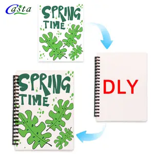 Free Sample A6 Size Sublimation Notebooks Bound Hardcover Binding with Custom Spiral Office Style Stationery Bulk Wholesale