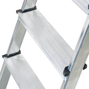 Alu-Stufenleiter Mit 4 Stufen, Obere Ablage Mit Eimerhaken, Max. Erreichbare Arbeitshöhe 2780 mm - Product Image 3