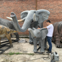 Parque de Vida Silvestre simulación realista elefante electrónico modelo animal de tamaño real