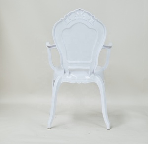PC Resina Plástico Reposabrazos Color Blanco Banquete Salón Hotel Evento Fantasma Bella Silla - Product Image 3