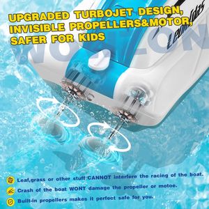 4DS4-1 Mini Bateau Télécommandé Étanche Double Pagaie 4 Canaux Rechargeable 2.4Ghz RC High Speedboat Jouets pour Garçons - Product Image 3