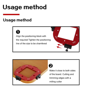 4 in 1 Aluminum <strong>Cutting</strong> Fillet <strong>Template</strong> R30-R50 Board Radius Arc Angle Positioning Measure Round Corner Jig - Product Image 5