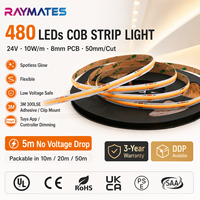 Bande lumineuse COB de haute qualité 480 LED, flexible, USB, Bluetooth, Wi-Fi, facile à installer, 12V 24V 3000K, pour la détente, le divertissement et la décoration