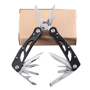 Stainless Steel <b>Mini</b> Multi-Functional <b>Pliers</b> with Keychain Portable Outdoor Folding Multi-Tool Serrated Knife OEM Customizable - Product Image 4