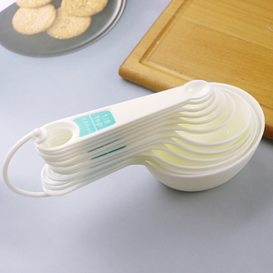 Kitchen Baking <b>Measuring</b> Set Multi Purpose 12 Pieces White Nesting Plastic <b>Measuring</b> <b>Spoon</b> and <b>Measuring</b> Cup Sets - Product Image 3