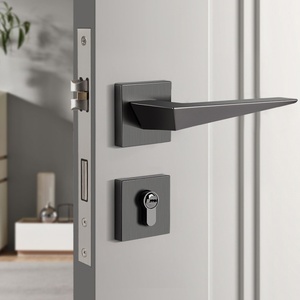 Poignée <span class=keywords><strong>de</strong></span> <span class=keywords><strong>porte</strong></span> intérieure en alliage <span class=keywords><strong>de</strong></span> zinc à <span class=keywords><strong>prix</strong></span> d'usine, ensemble moderne nickel mat, poignées <span class=keywords><strong>de</strong></span> <span class=keywords><strong>porte</strong></span> fendues pour portes en bois, idéal pour la maison, le bureau et l'hôtel - Product Image 6
