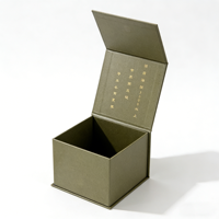 Boîte cadeau pour thé en forme de livre, personnalisée, gaufrée, recyclable, avec doublure en éponge bronzée, finition brillante, rigide, de qualité supérieure, avec fermeture magnétique