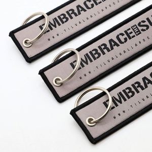 Custom Logo Fabric Jet Tag Personalized Bold Attitude Quote Fabric Keychain <b>for</b> Hardcore Lifestyle and Streetwear Fans - Product Image 2