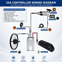 Kit de conversion de vélo électrique 48V 500W, moteur à moyeu arrière à cassette, étanche, pour roues de vélo électrique 20, 24, 26, 27.5, 28, 29 pouces et 700C