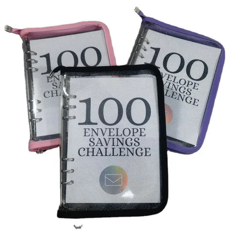 A5 planner notebook wholesale custom budget binders 100 envelopes money savings challenges book 100 day money challenge