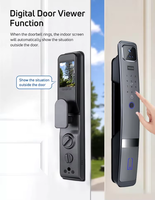 Serrure intelligente de sécurité avec reconnaissance faciale 3D, empreinte digitale, application WiFi Tuya, entrée sans clé, pour porte en bois avec contrôle d'accès