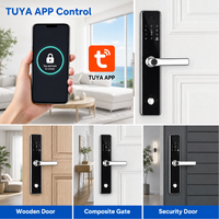 Cerradura de Puerta con Teclado, IP65 Impermeable, Acero Inoxidable 304, Cerradura Inteligente con APP Tuya, Huella Dactilar, RFID, para Hogar, Hotel, Personalizable