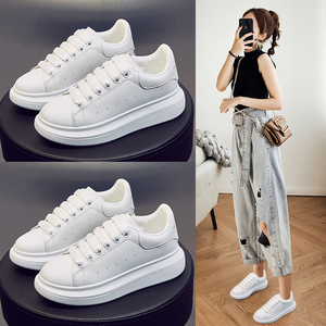 Luxury Designer Casual Shoe Platform <strong>White</strong> Sneaker Women Men Cowhide <strong>Leather</strong> Flat Trendy <strong>Trainers</strong>