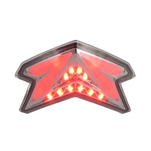 Feu arrière fumé intégré avec clignotants et feux stop pour moto ZX-6R ZX636 Z800 Z125 – Système d'éclairage arrière LED - Product Image 1