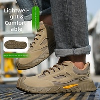 Chaussures de sécurité à embout d'acier, anti-écrasement, anti-perforation, résistantes aux taches, légères, chaussures de protection pour travaux de construction