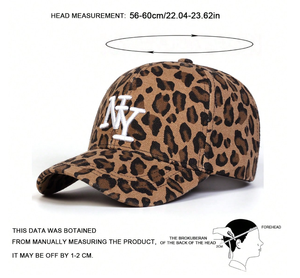 Gorras de Béisbol con Estampado de Leopardo de 6 Paneles, Gorra de Béisbol con Letras Bordadas para Hombre y Mujer - Product Image 5