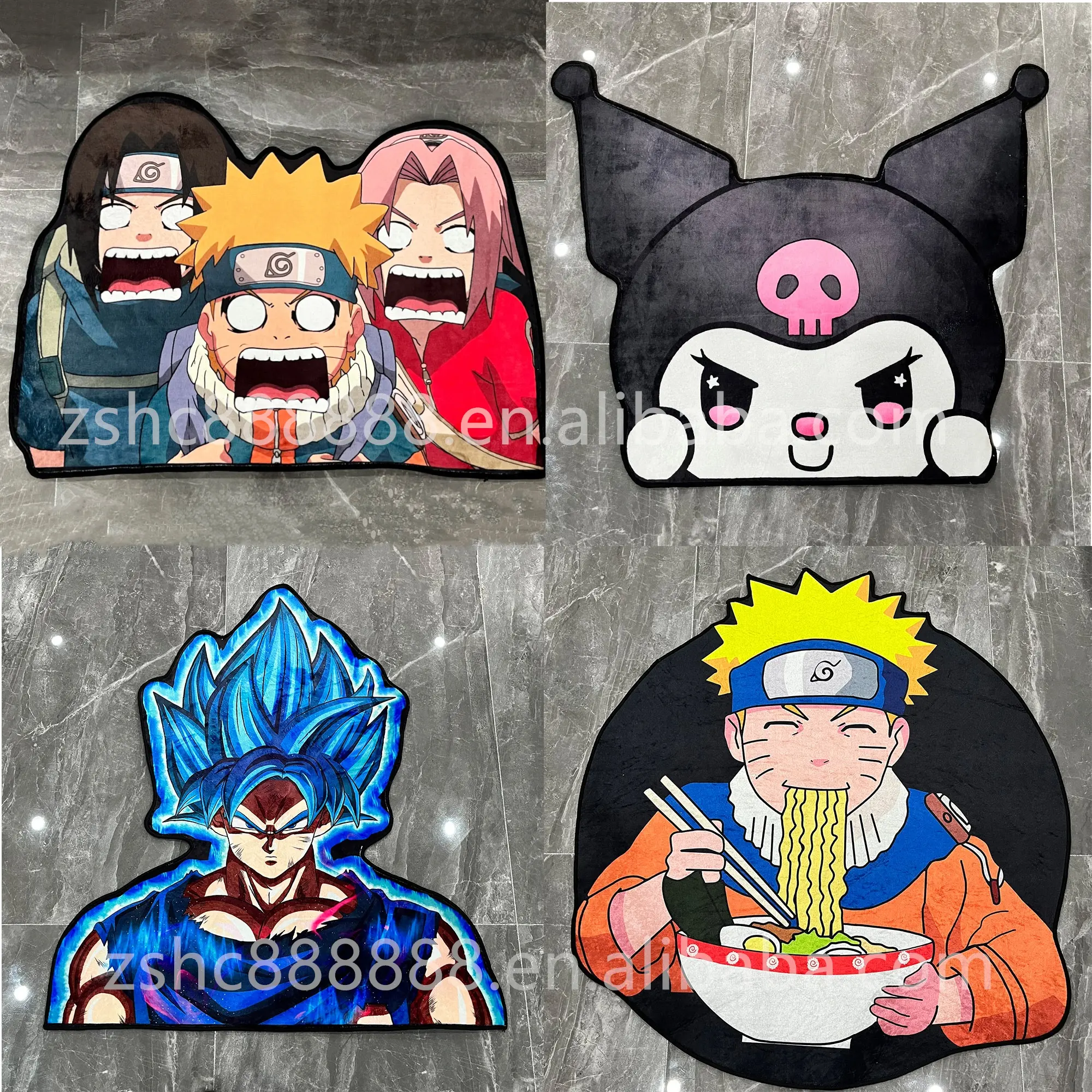 Custom Anime Cute Rugs Custom your photo on rugs Special Die Cut Manga Carpets Anti-slipped Are Mat Home Decor