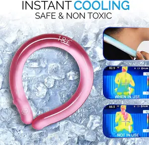 Tubo enfriador de anillo reutilizable para deportes de hielo, tubo enfriador de cuello de gel pcm personalizado para verano