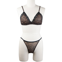 Ensemble de lingerie sexy pour femme de haute qualité, soutien-gorge triangle en dentelle et culotte, avec design taille, sans armatures, respirant