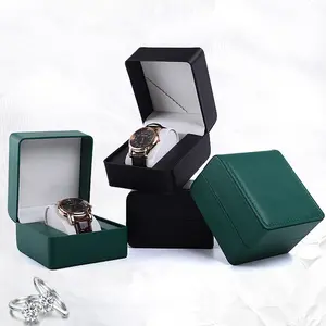 공장 도매 사용자 정의 로고 럭셔리 귀걸이 팔찌 반지 시계 녹색 패션 고품질 보석 포장 상자 로고