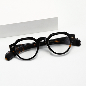 <b>Round</b> Full Rim Eyeglasses <b>Frames</b> Solid Color Brown Unisex Anti-Uv Vision Correction Adult Size 47mm - Product Image 6