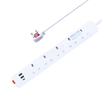 Multiprise USB-C avec 5 prises CA, cordon d'extension de 3 m, charge rapide PD, protection contre les surtensions, idéale pour la maison et le bureau