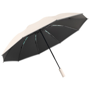 Parapluie pliant automatique 10K à trois sections, haute qualité, <span class=keywords><strong>haut</strong></span> <span class=keywords><strong>de</strong></span> <span class=keywords><strong>gamme</strong></span>, pour le soleil et la pluie, vente en gros à bas prix - Product Image 1