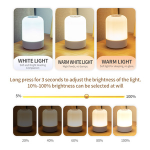 Lampe de table pour bébé avec télécommande tactile sans fil rechargeable par type-C, à intensité variable, avec température de couleur LED à 3 couleurs, <span class=keywords><strong>veilleuse</strong></span> - Product Image 6