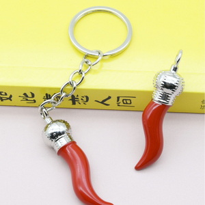 Llaveros de Cuerno Cornicello, Amuleto de la Suerte de Cuerno Rojo Italiano, Colgantes para Bolsos de Niña, Recuerdo de Viaje de Italia, Regalo, Llavero de Pimiento Rojo - Product Image 2