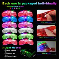 Lunettes LED clignotantes en plastique en gros, accessoires multifonctionnels portables pour bars, fêtes et événements, cadeaux