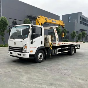 Best Selling 4x2 <b>Flatbed</b> Wrecker with 5 Ton Boom Arm Crane Recovery <b>Truck</b> for Sale - Product Image 2