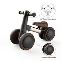 Trottinette d'équilibre professionnelle à 4 roues pour enfants, silencieuse, en EVA, trotteur pour bébé, vélo d'apprentissage, anti-retournement, porteur pour tout-petits
