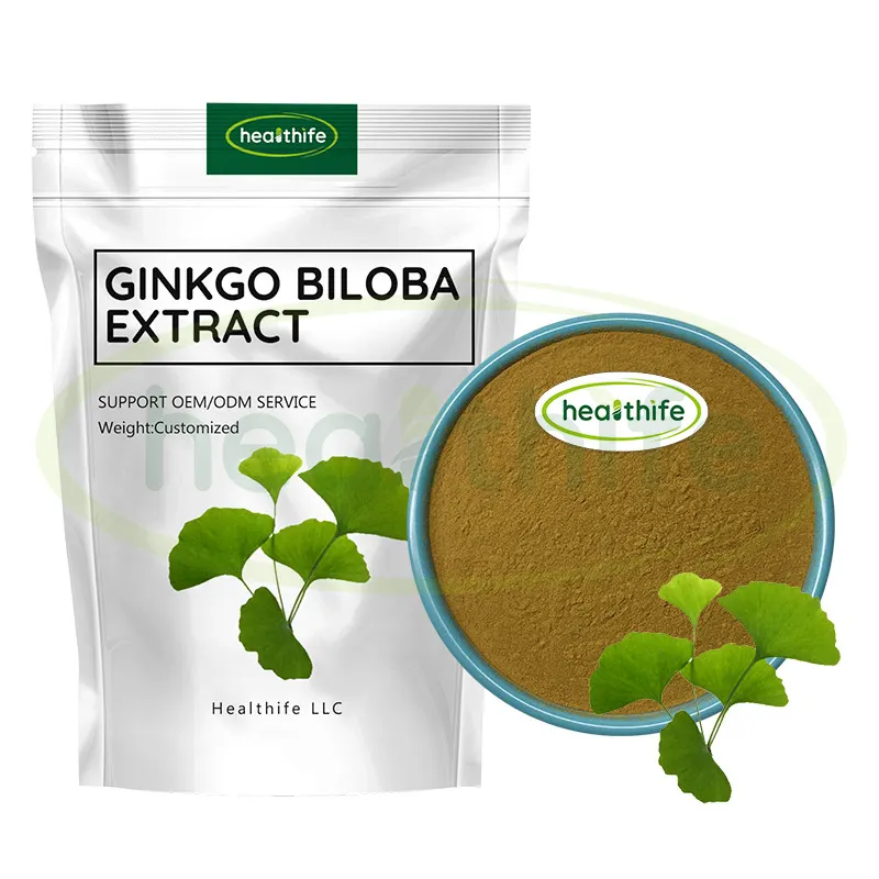 Extrait de Ginkgo Biloba Flavone de Ginkgo naturel pur Lactones Extrait de feuille de Ginkgo Biloba
