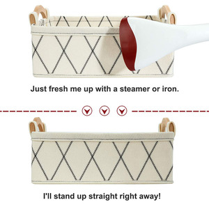 Panier de rangement en feutre personnalisé pour bureau, cosmétiques, maquillage, sous-vêtements, chaussettes, <span class=keywords><strong>soutien</strong></span>-<span class=keywords><strong>gorge</strong></span>, avec poignée en bois - Vente en gros - Product Image 3