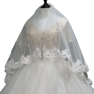 2024 nouveau Style Offre Spéciale voile à bas prix en gros court blanc pur dentelle église robes pour femmes voilées mariage voiles de mariée - Product Image 1