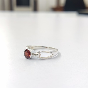 Anillo de Granate, Plata de Ley 925, Anillo de Piedra Preciosa, Colección Hecha a Mano, Anillos Finos, Joyería de Plata, Precio al por Mayor - Product Image 5